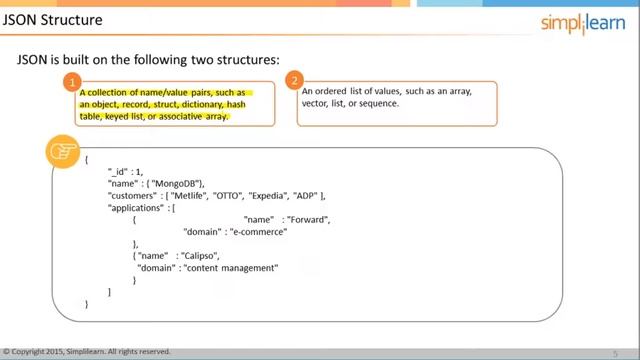 An Introduction to JSON and BSON in MongoDB | MongoDB Tutorial | Simplilearn смотреть онлайн