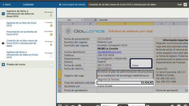 11. Creación de un libro nuevo de Excel 2010 e introducción de datos смотреть онлайн