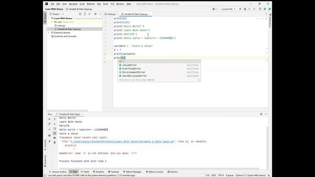 Variables & Data Types | Learn Python For Beginners| #18 Days Code Challenge| #Day1 смотреть онлайн
