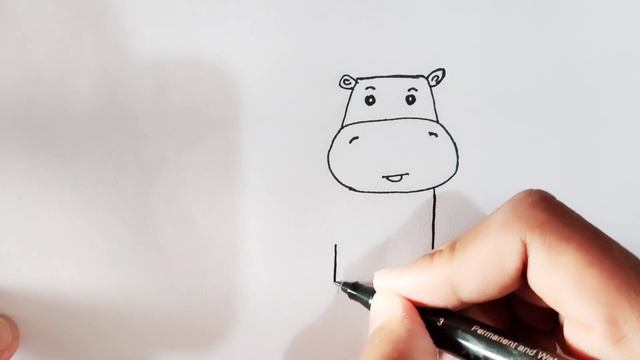 How to convert number "5" into a hippo ? easy step by step tutorial | Drawing TV смотреть онлайн