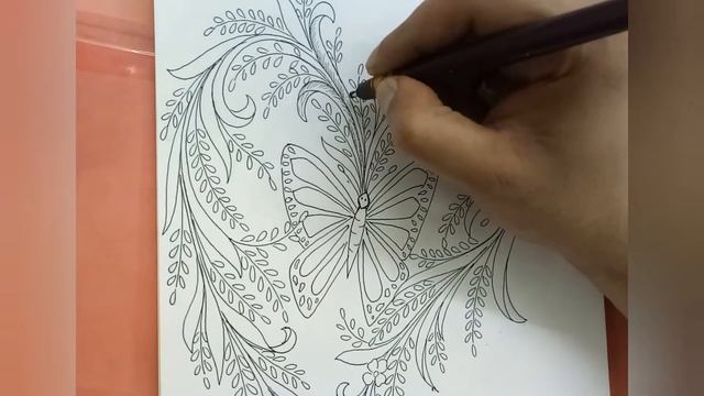 New floral simple heart design sketch 2020 !! How to create Easy art !! смотреть онлайн