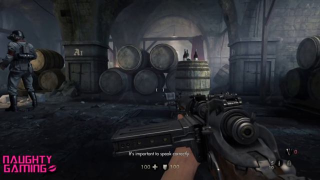 Wolfenstein: The Old Blood Grammar Nazi Easter Egg смотреть онлайн
