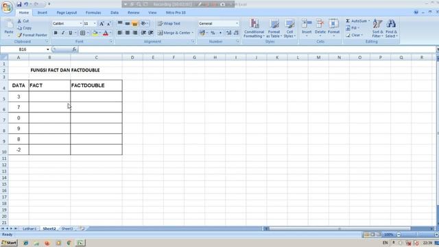 Mencari Factorial Bilangan Dengan Fungsi Fact dan Factdouble Excel смотреть онлайн