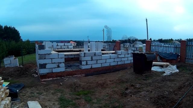 Стены гаража из газобетона. За 2 дня смотреть онлайн