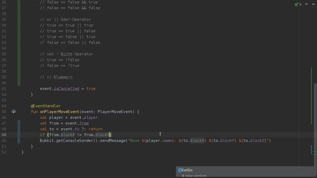 Spigot-Plugin in Kotlin #6: Boolean, if..else und when смотреть онлайн