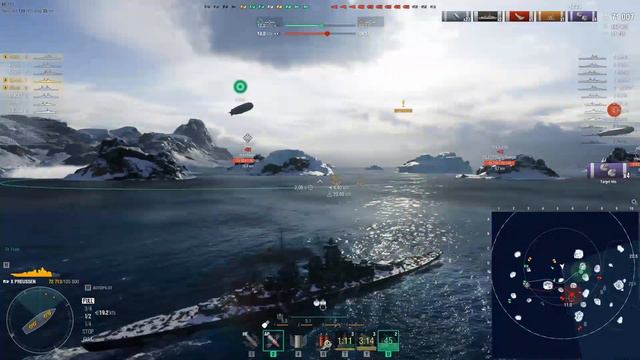 World of warships Preussen Airship 12.0 285k damage смотреть онлайн