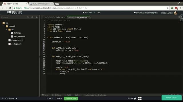 [ROS Q&A] 098 - How to see if my ROS Publisher works using ROS Unit Testing смотреть онлайн