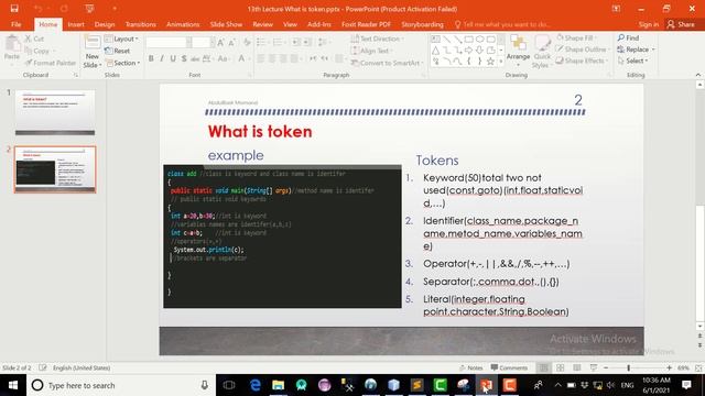 Lecture 18 what is token in java Languageجاوا смотреть онлайн