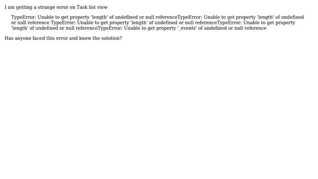 Sharepoint: Task list error - Unable to get property 'length' of undefined or null reference смотреть онлайн