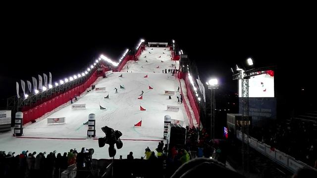 Кубок Мира по сноуборду в Крылатском 30-01-16 Вайлд (синяя трасса) смотреть онлайн