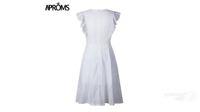 Одежда с AliExpress. Модное кружевное платье ниже колен. смотреть онлайн