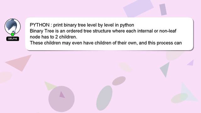 PYTHON : print binary tree level by level in python смотреть онлайн