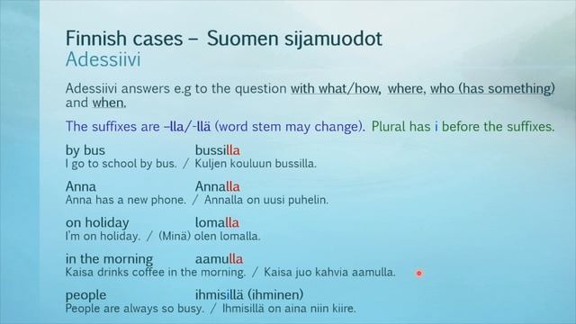 Learn Finnish! Lesson 22: Cases, part 3 - Sijamuodot, osa 3 смотреть онлайн