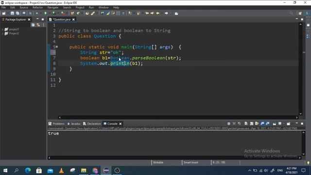 Java String to Boolean and Boolean to String | Java String to Boolean | Java Boolean to String смотреть онлайн