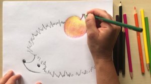 Как нарисовать ёжика цветными карандашами. Рисуем вместе с Наталкой Барвинок #урок_рисования