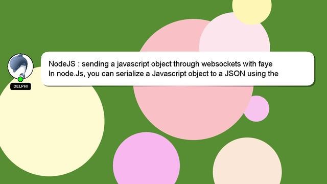 NodeJS : sending a javascript object through websockets with faye смотреть онлайн