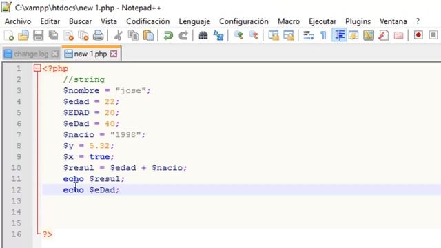 PHP tutorial 2. Variables, Comentarios & contastes смотреть онлайн