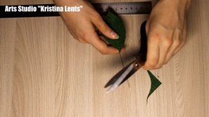 Мастер-класс. Листва из гофрированной бумаги для розы.