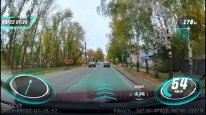 Обзор 4К видеорегистратора 70mai A810. Пример отображения видеозаписи