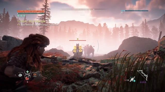 Horizon: Zero Dawn: Tutorial - Carja War Bow || Shoot Chillwater Canisters Using Freeze Arrows смотреть онлайн