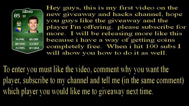 FIFA 14 Giveaway I IMOTM Dzeko