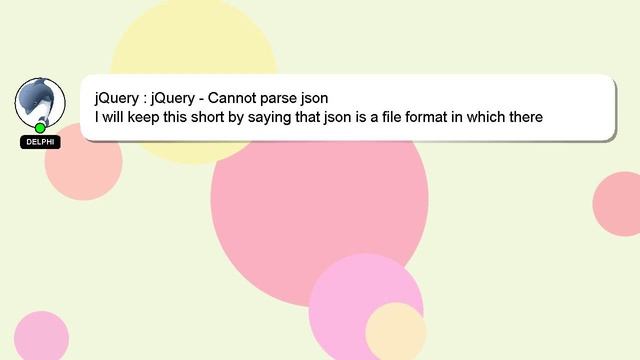 jQuery : jQuery - Cannot parse json смотреть онлайн