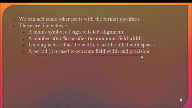 Format specifiers in C || Conversion specifiers in C смотреть онлайн