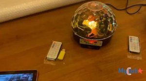 Диско шар с пультом и флешкой/Музыкальный шар с пультом/Светодиодный проектор/Ночник проектор