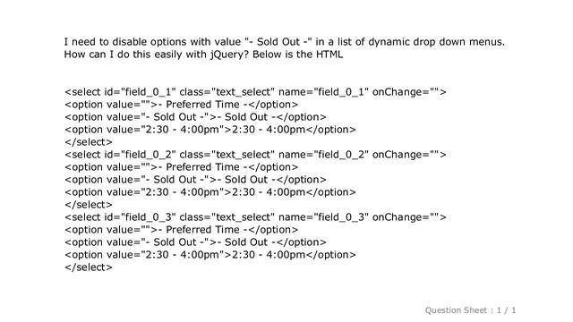 jQuery : Disable Drop Down Option using jQuery смотреть онлайн