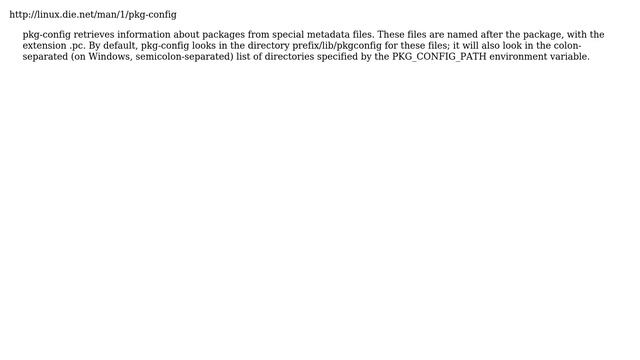 Where does 'pkg-config' takes its information from? (3 Solutions!!) смотреть онлайн