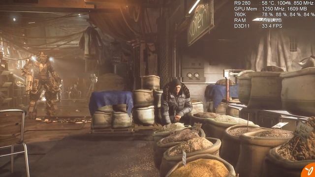 Deus Ex: Mankind Divided - Benchmark Tool - AMD 760K 4.5GHz OC смотреть онлайн