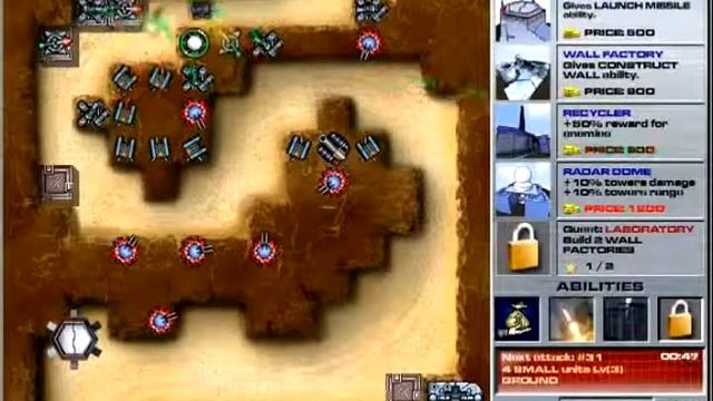Canyon Defence. Flash game. Прохождение. Режим Hard. смотреть онлайн