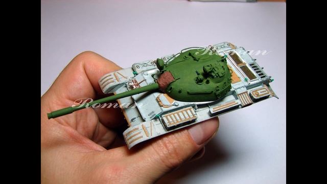 T-55 (из картона в масштабе 1/72) смотреть онлайн