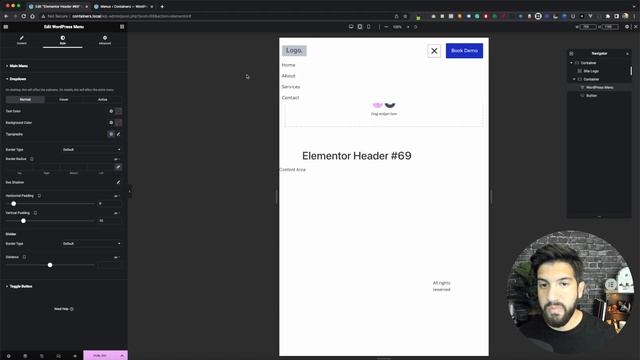 Elementor Pro Header Container Tutorial | Use Flex Box Like A Pro смотреть онлайн