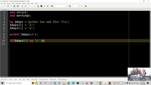 Perl Array Elements & Conditionals Tutorial 2022 смотреть онлайн