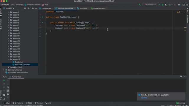 Java4QAE | Lesson 23 | Comparable Interface смотреть онлайн