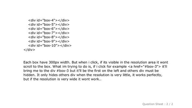 HTML : Horizontal scroll to anchor смотреть онлайн