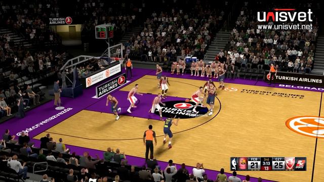 NBA 2K15 Crvena zvezda - Barcelona (Euroleague) GAMEPLAY смотреть онлайн