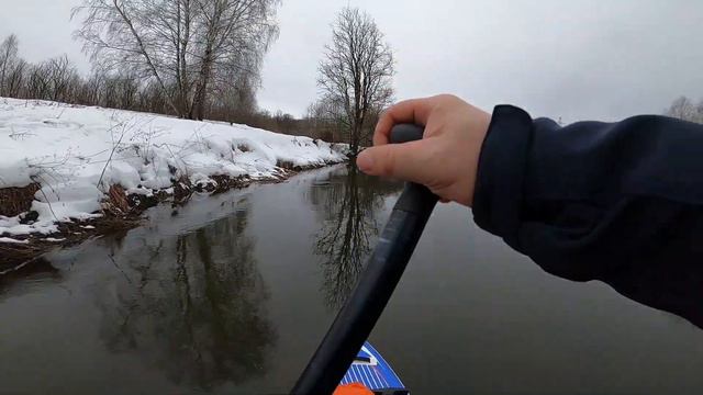 Короткая зимняя SUP прогулка по реке Истре смотреть онлайн