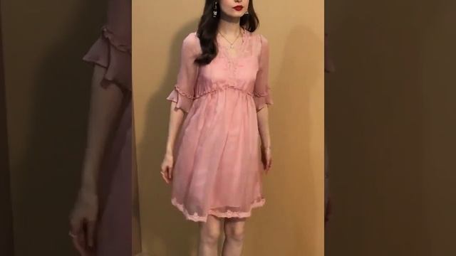 Gedivoen модное дизайнерское летнее платье женское однотонное розовое шелковое с V образным вырезом