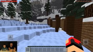 НУБик на САНКАХ ❄️ в МАЙНКРАФТЕ - КокаПлей ЛетсПлей Minecraft PE Realms