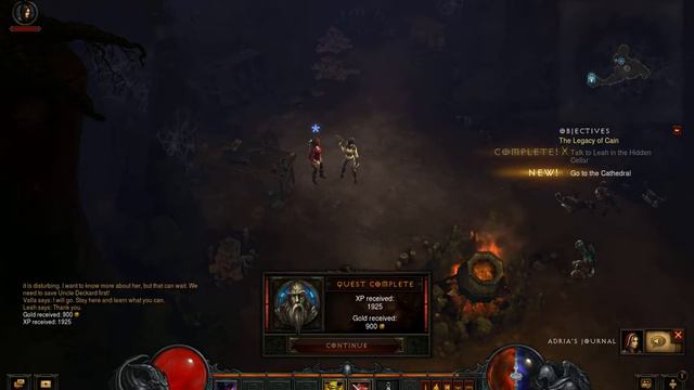 Diablo III - Act I - Valla and Leah reads Adria's journal - Demon Hunter 9 смотреть онлайн