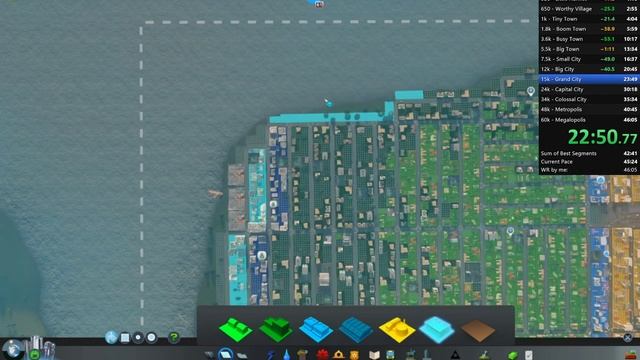 All Milestones in 45:07, new WR Speedrun Cities Skylines, 25239 Pop at 30 min смотреть онлайн