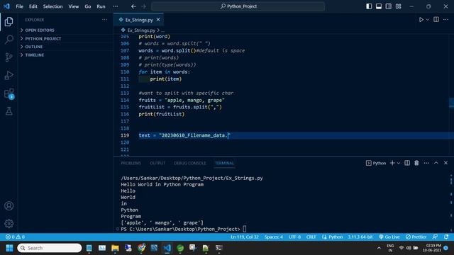 How to split string in python || How to split words in python || split function смотреть онлайн