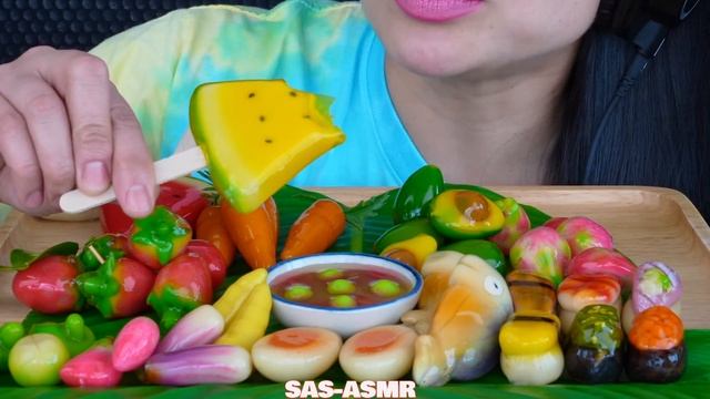 ASMR THAI DESSERT ขนมลูกชุบ *LUKCHUP (SOFT RELAXING EATING SOUNDS) LIGHT WHISPERS | SAS-ASMR смотреть онлайн