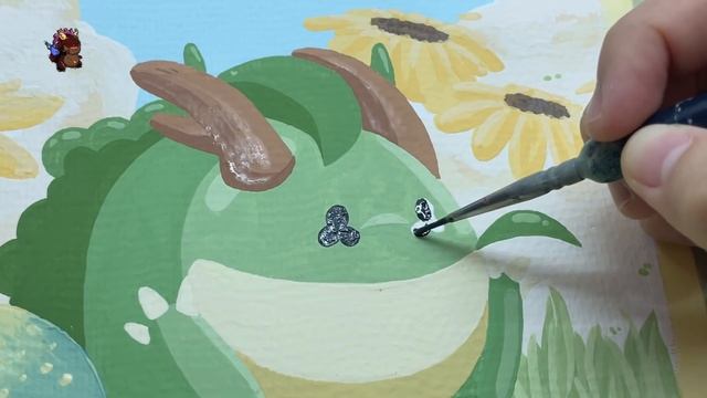 paint with me, dracoo pet from #dracoomaster new game 2022? using himi miya gouache paint смотреть онлайн