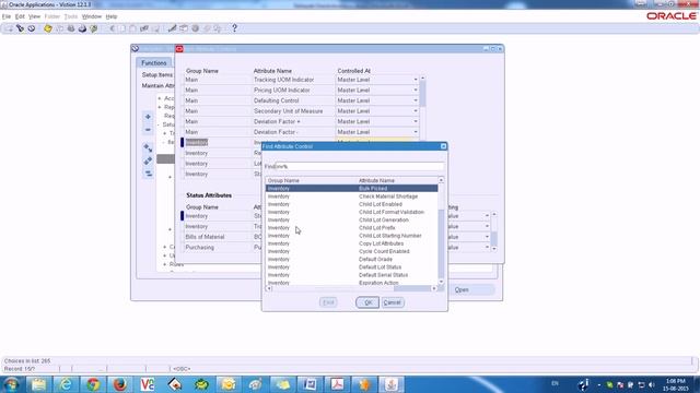 Oracle Inventory Part 11 (Attributes Control & Items Status) смотреть онлайн