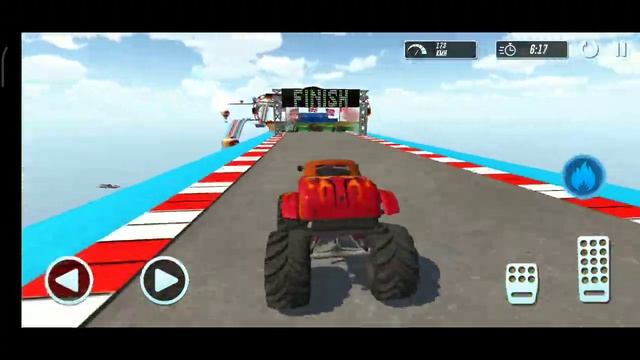 Monster Truck Mega Ramp - Extreme Stunts GT Racing - Race Car Game play 2021 - Red Monster Truck смотреть онлайн