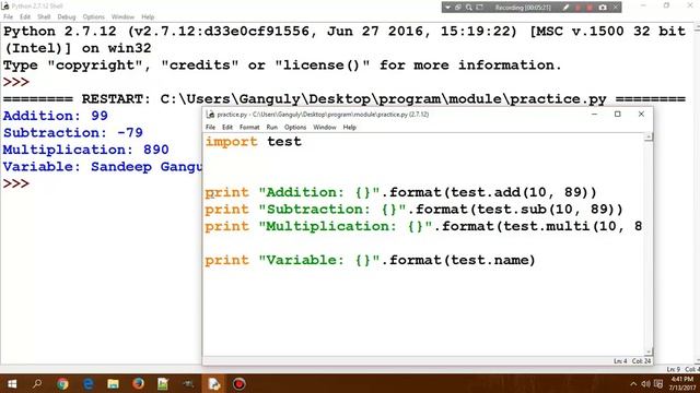 Python Programming Tutorial - 20 - Creating Module | Hindi смотреть онлайн