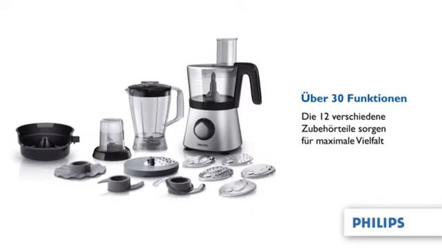 Philips HR7769 00 Küchenmaschine 850 Watt, inkl Knethaken, Standmixer, Mühle und Zitruspresse schw смотреть онлайн